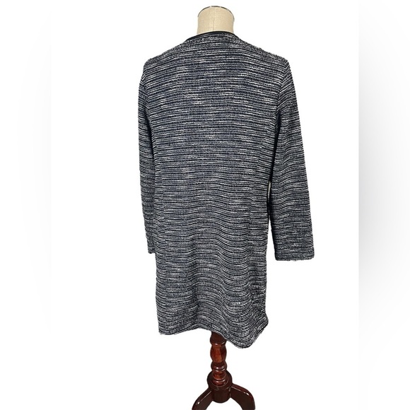 JM Collection Blazer Women's Marled Knit Grey Stripe Work Office Modern Size 2X - Picture 2 of 9